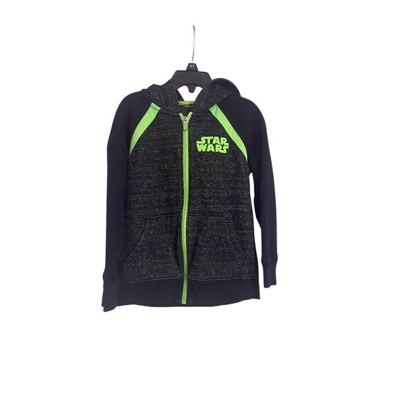 Star Wars Kids Hoodie With Green Accents & Darth Vader Design Size M (5/6) Cotto - Picture 1 of 5